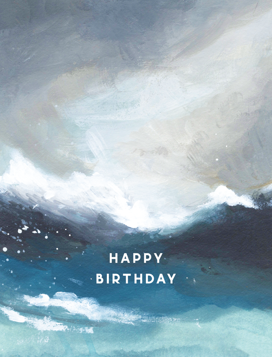 Ocean Happy Birthday Greeting Card – Pieces On Main