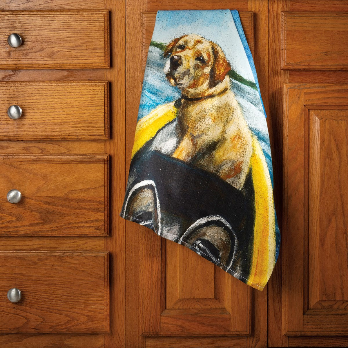 Dog In Canoe - Kitchen Towel