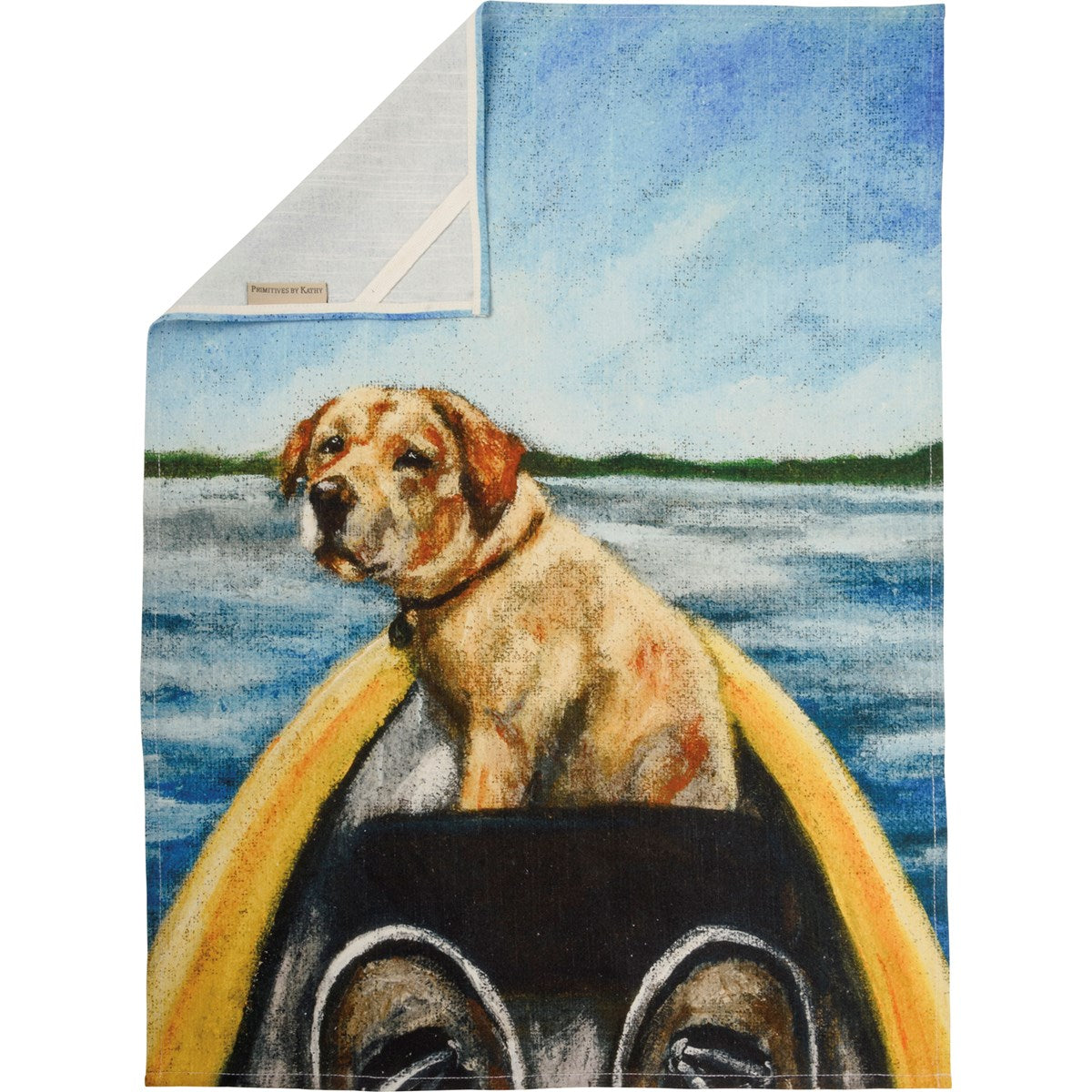 Dog In Canoe - Kitchen Towel
