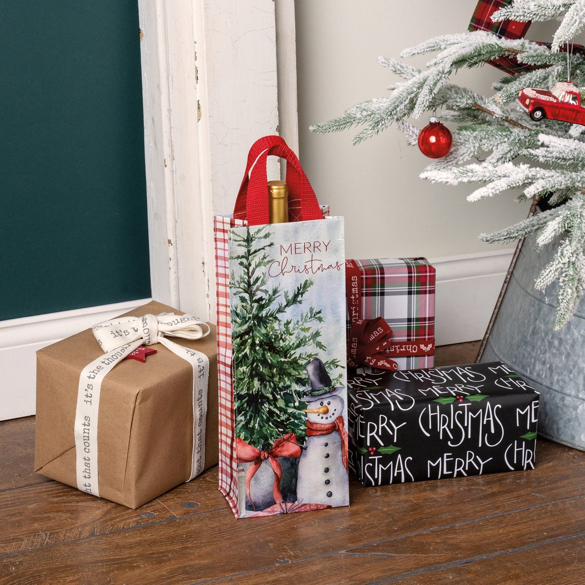 Merry Christmas - Wine Tote