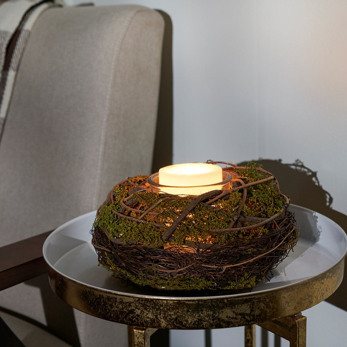 Moss Candle Holder