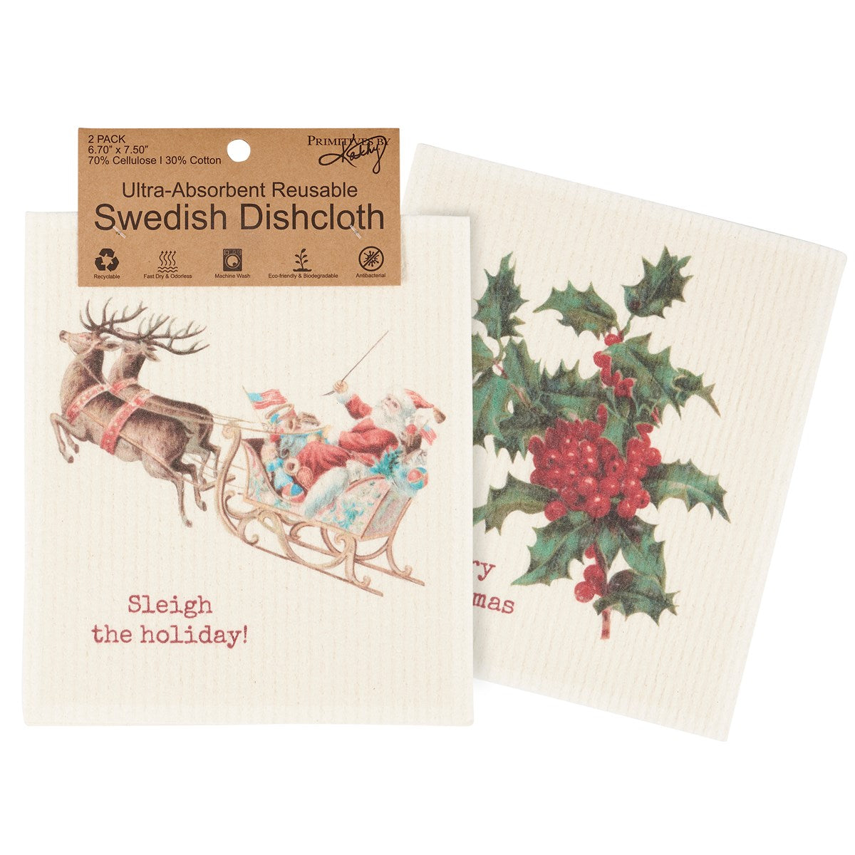 Christmas Swedish Dishcloth Set