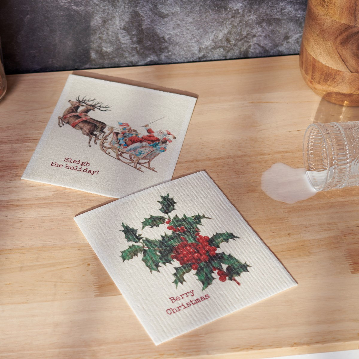 Christmas Swedish Dishcloth Set