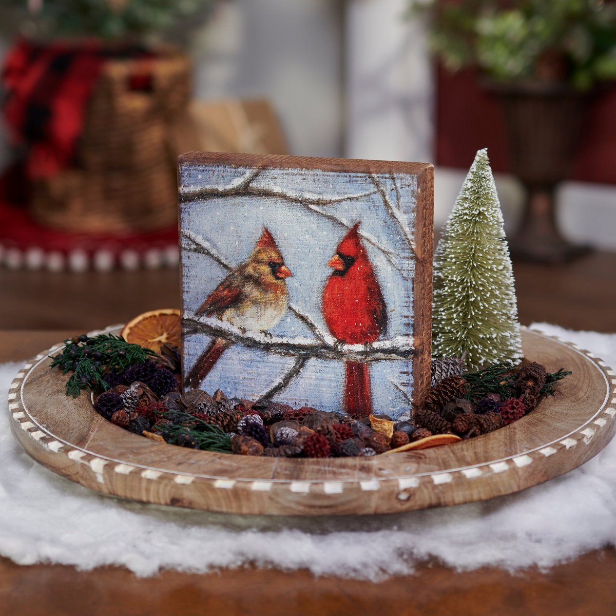 Cardinal Couple - Block Sign