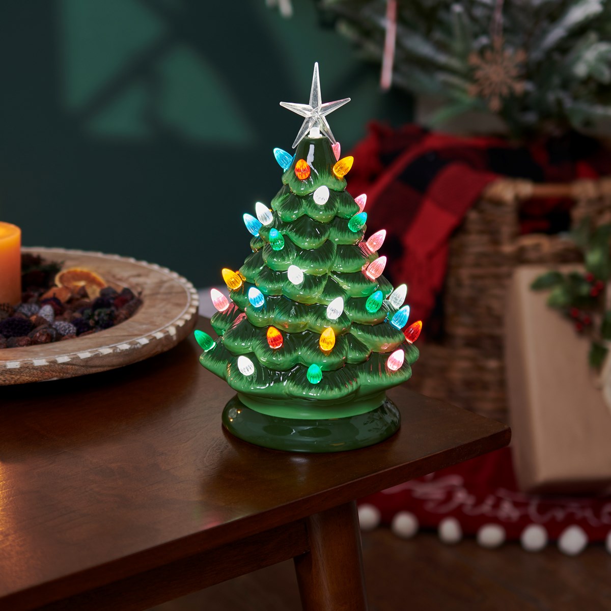 Lighted Ceramic Tree 10.25"