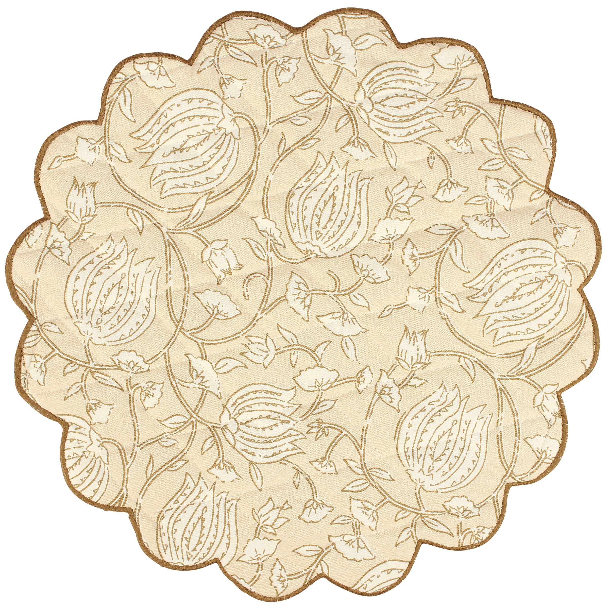 Tan Floral Placemat