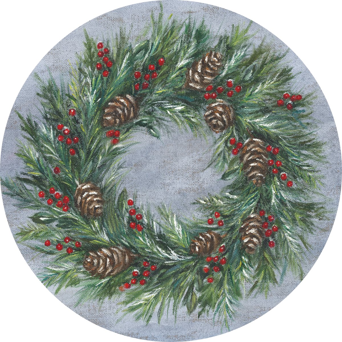 Evergreen Wreath - Paper Placemats