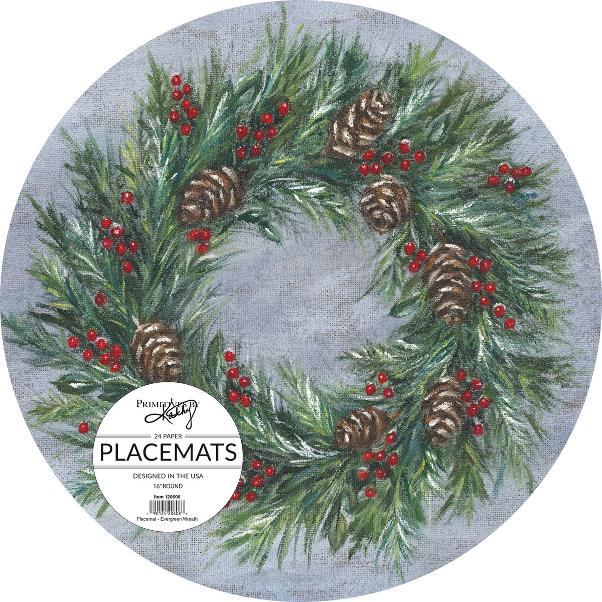 Evergreen Wreath - Paper Placemats