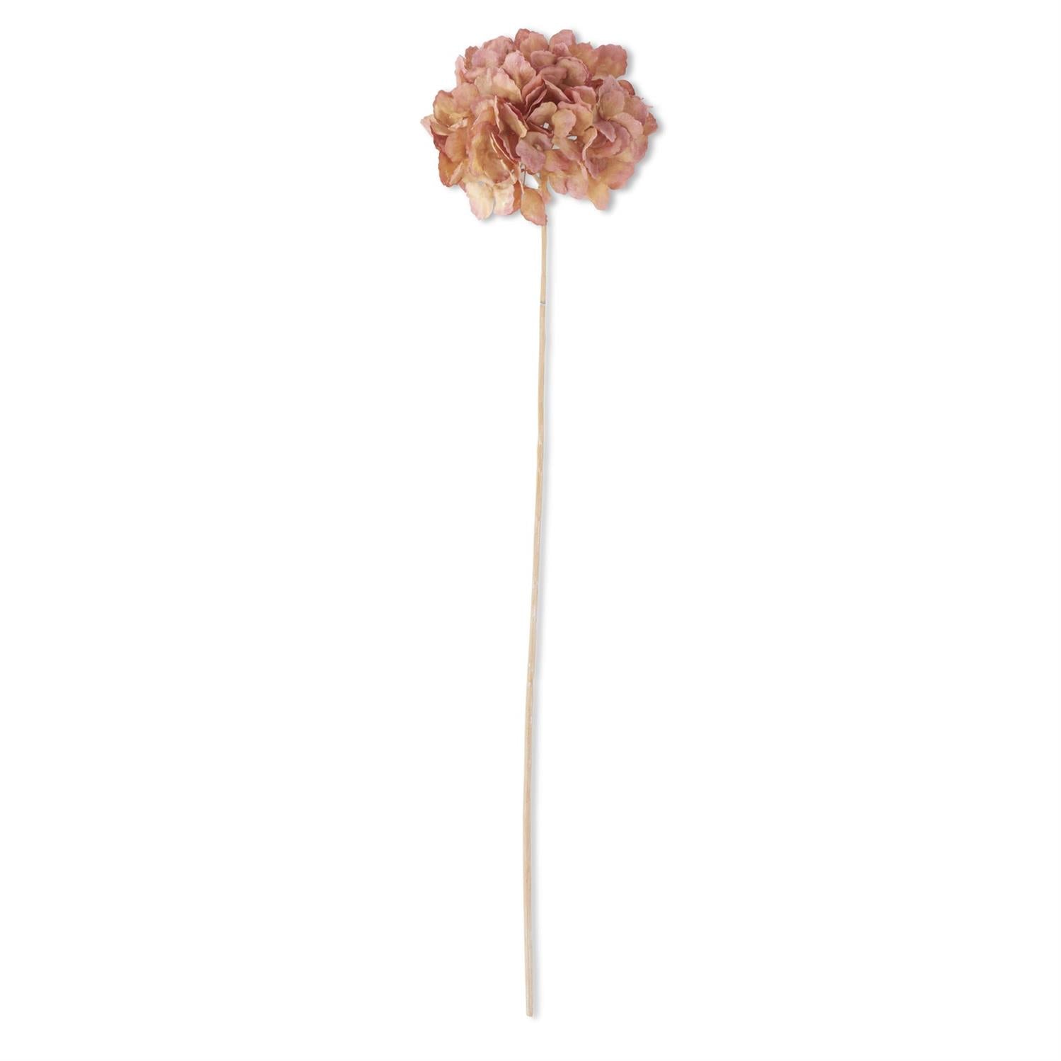 27" Faux Pink Dried Hydrangea Stem - Pink