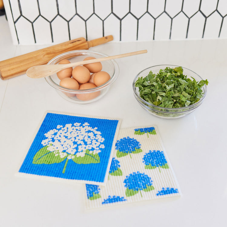 Hydrangea - Swedish Dishcloth Set of 2