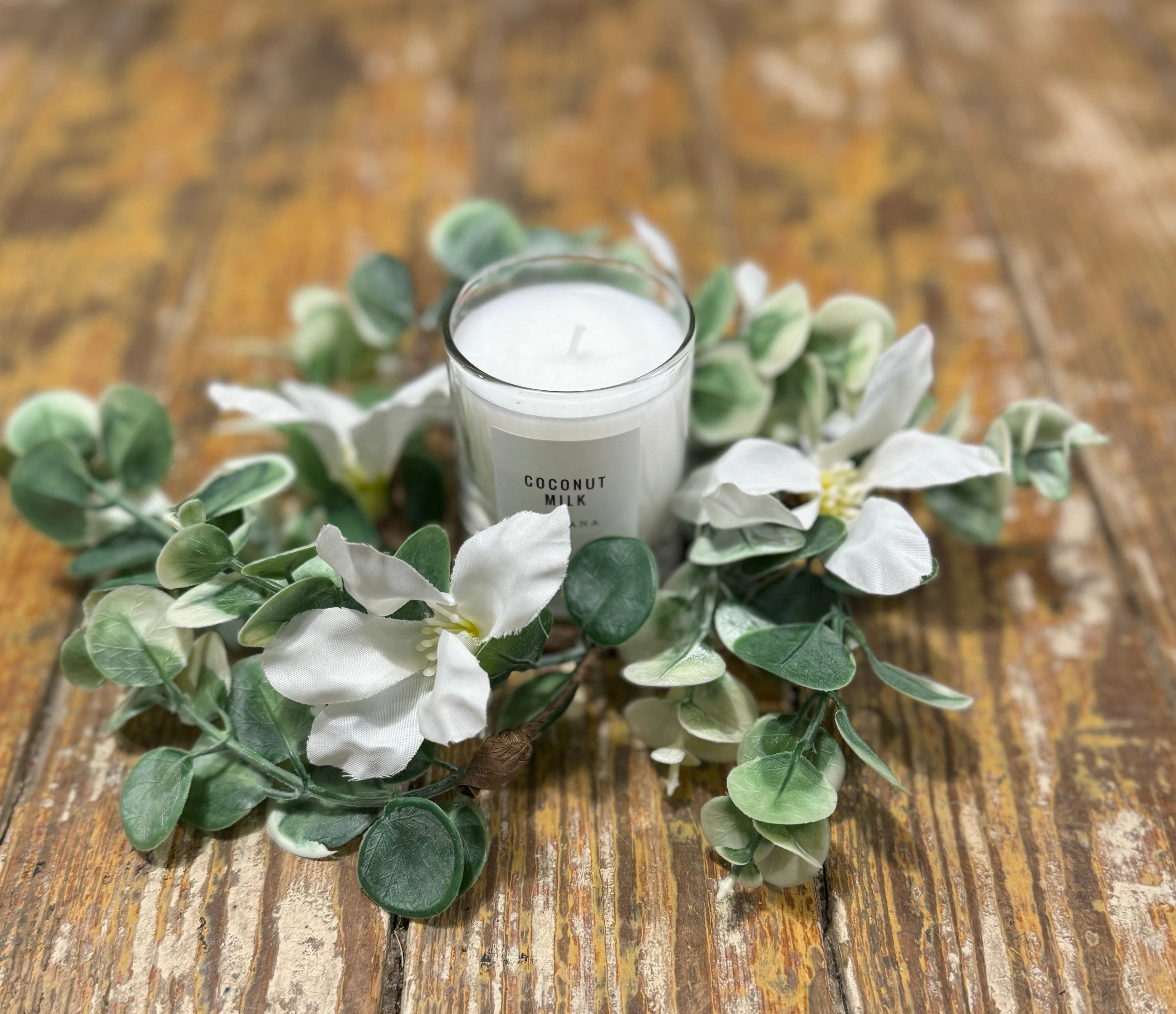 Mini Succulent & Lily Candle Ring