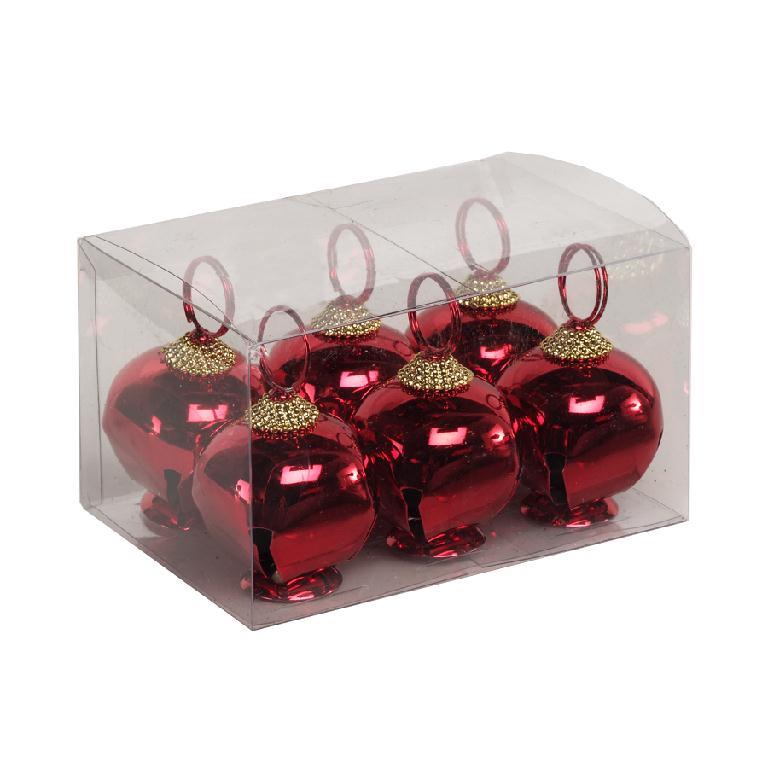 Red Jingle Bell Place Card Holder - Set of 6