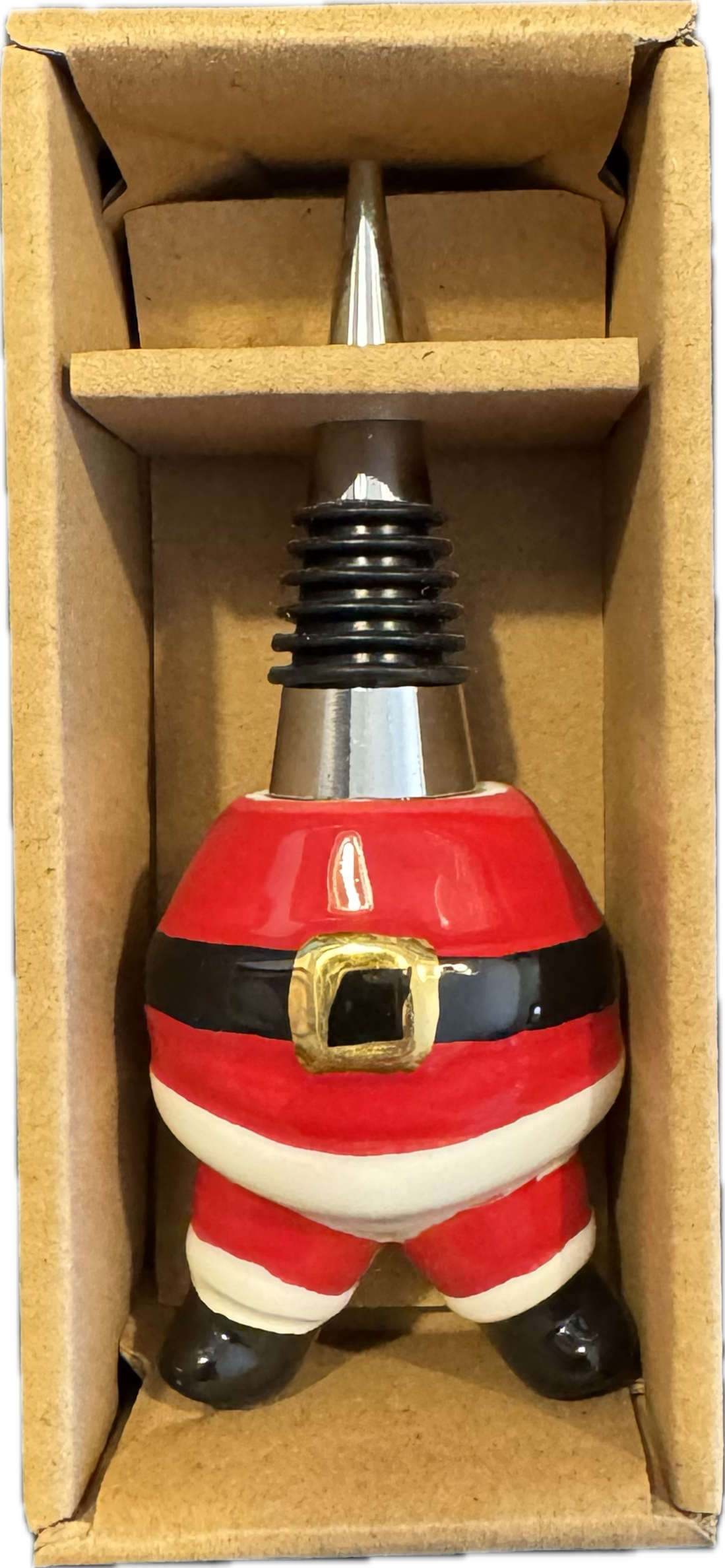 Bottle Stopper - Jolly Santa