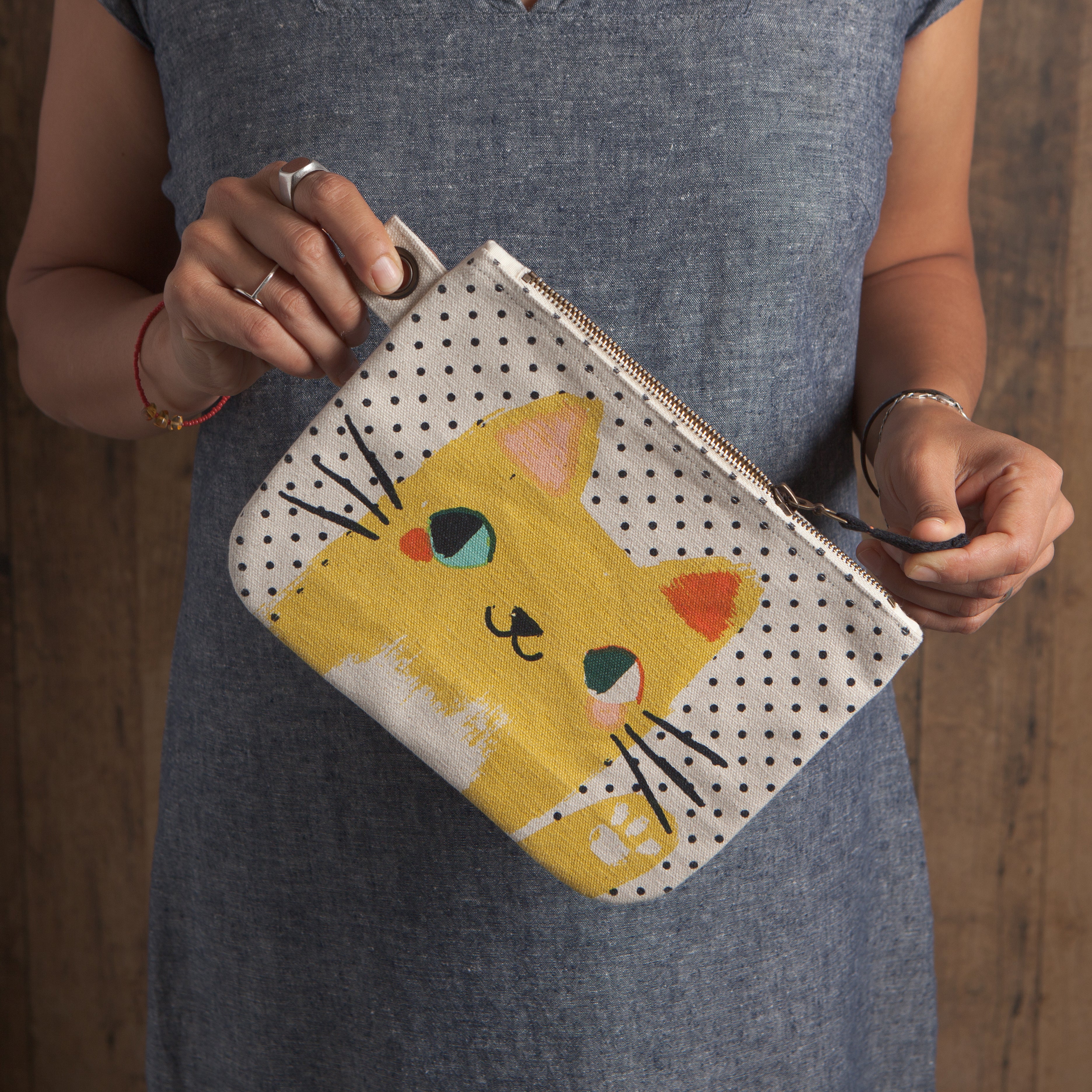 Meow Meow - Large Zipper Pouch