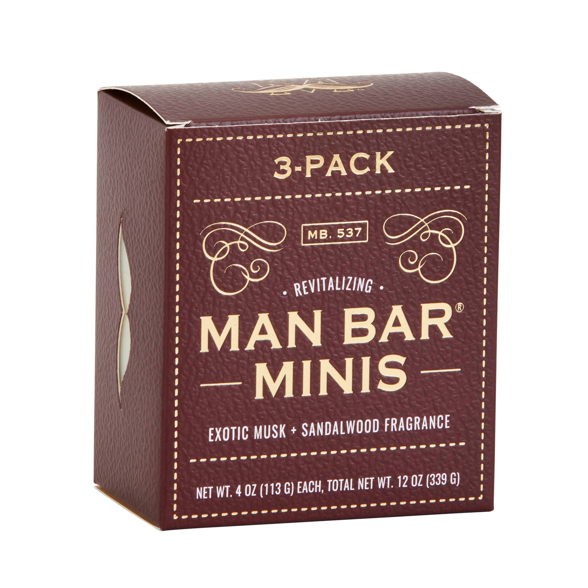 Exotic Musk & Sandalwood Man Bar Miniature 3pc Gift Set