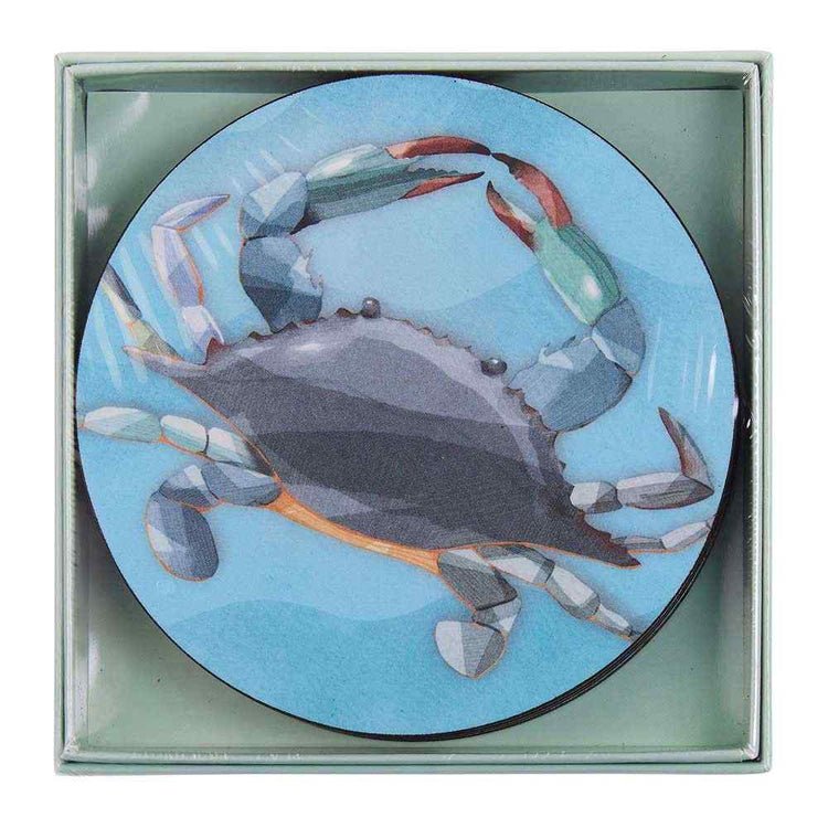 Crab Round Coaster - Set of 4