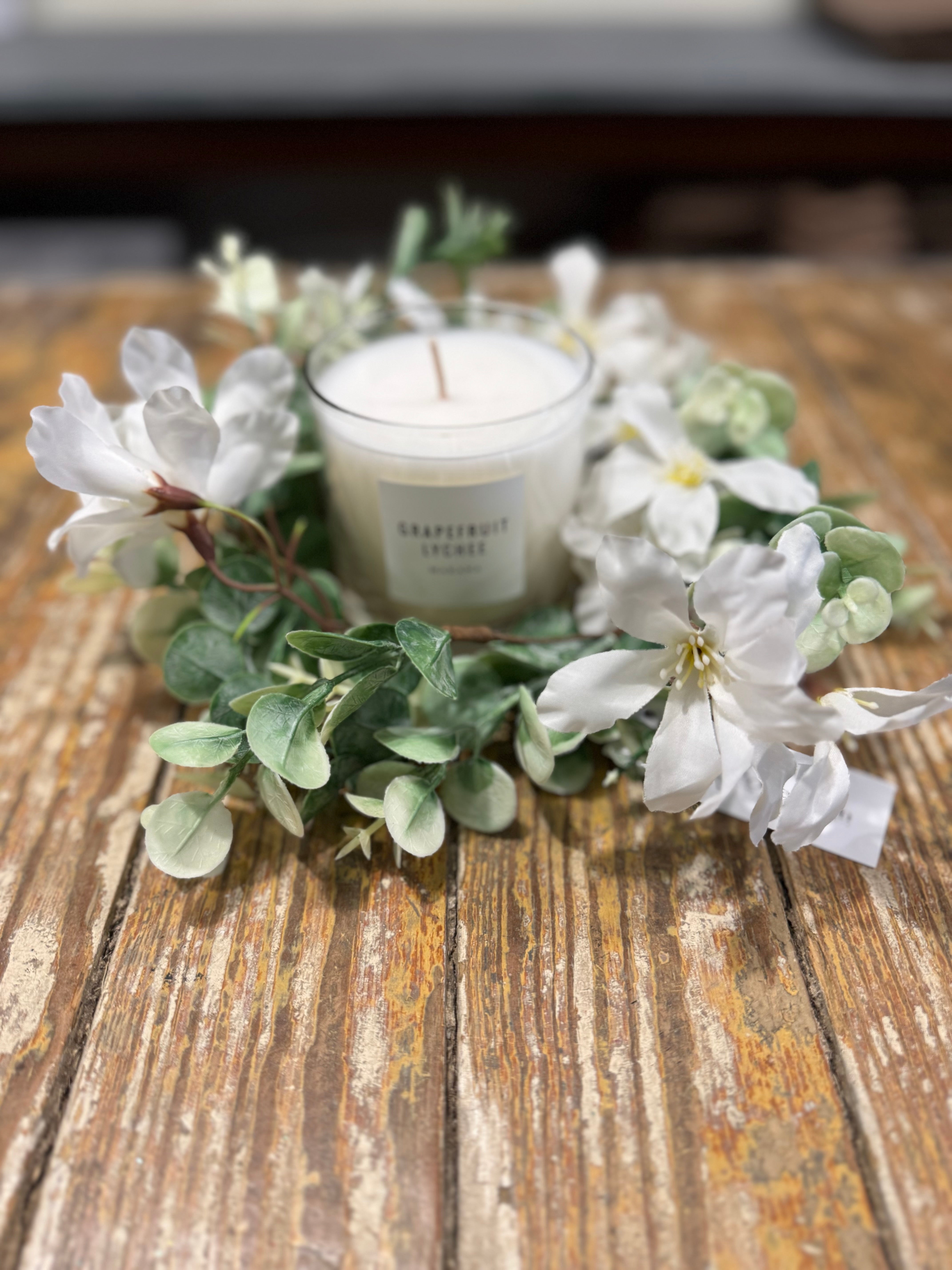 Succulent & Lily Candle Ring