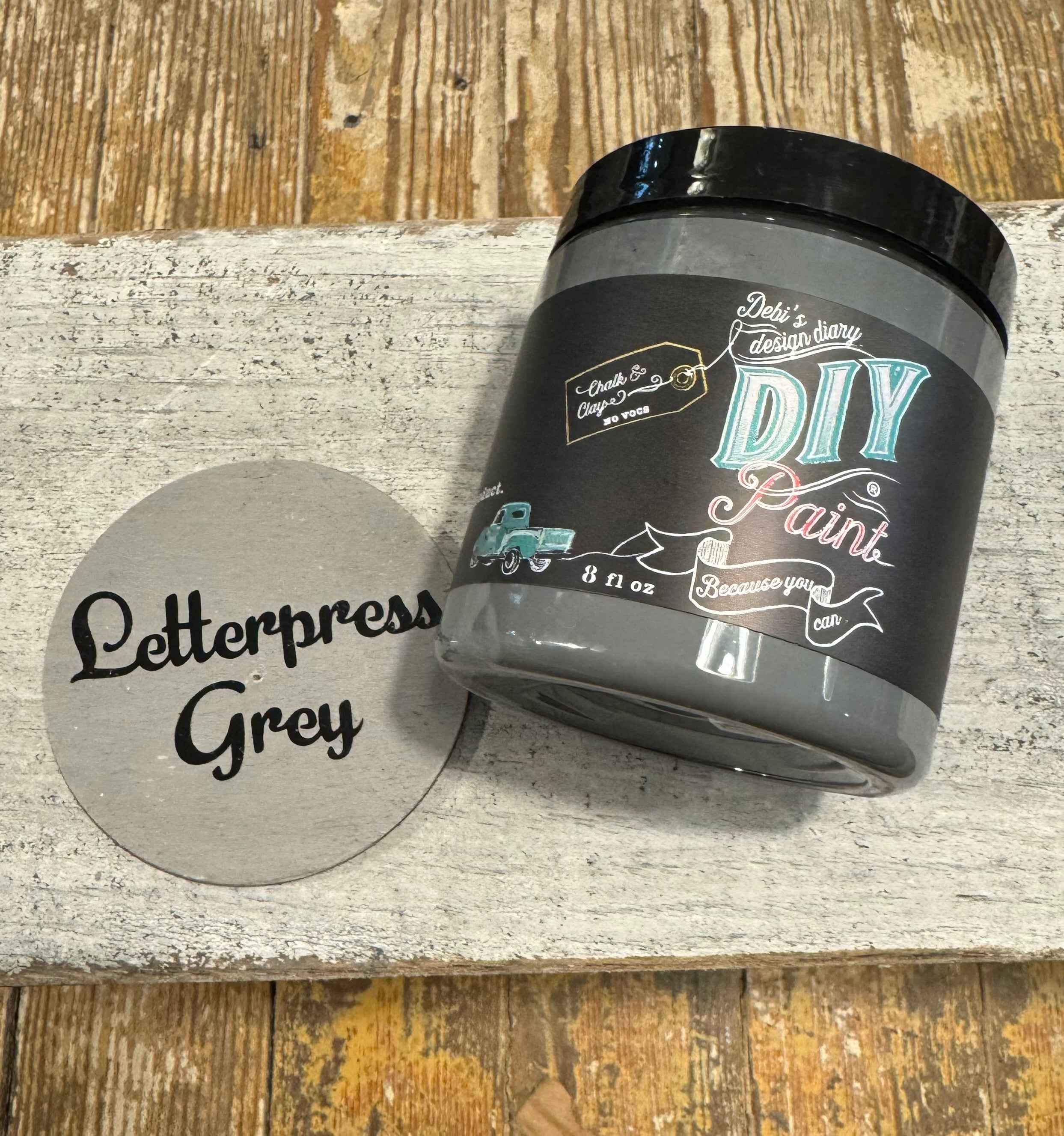 Letterpress Grey DIY Paint