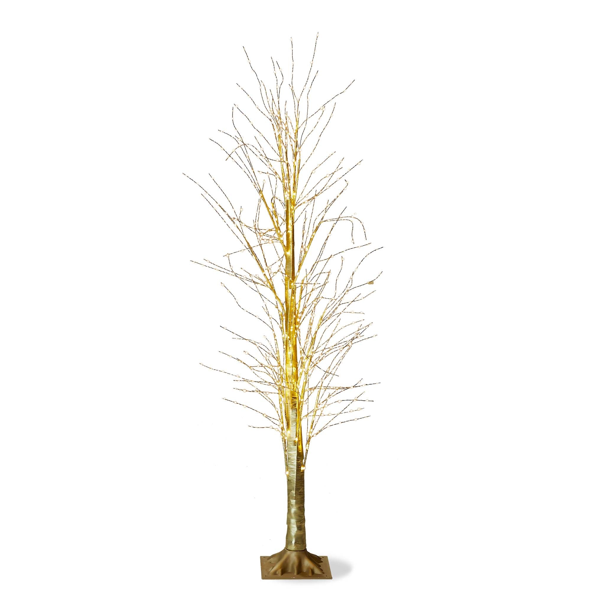 Twinkle LED Pine Tree 5Ft Gold