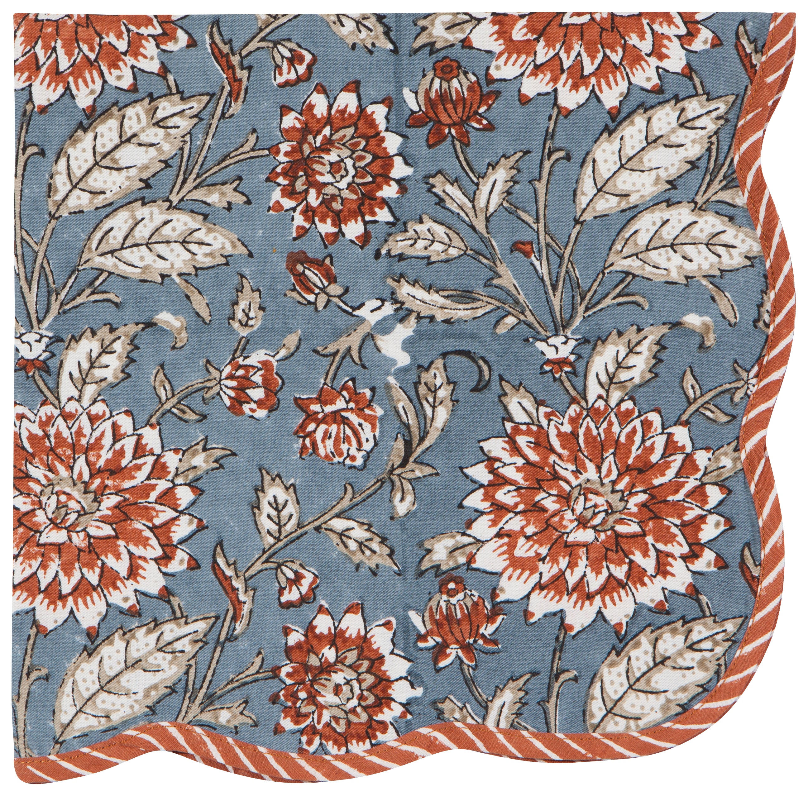 Block Print Napkins Set of 4 - Dahlia Cinnamon