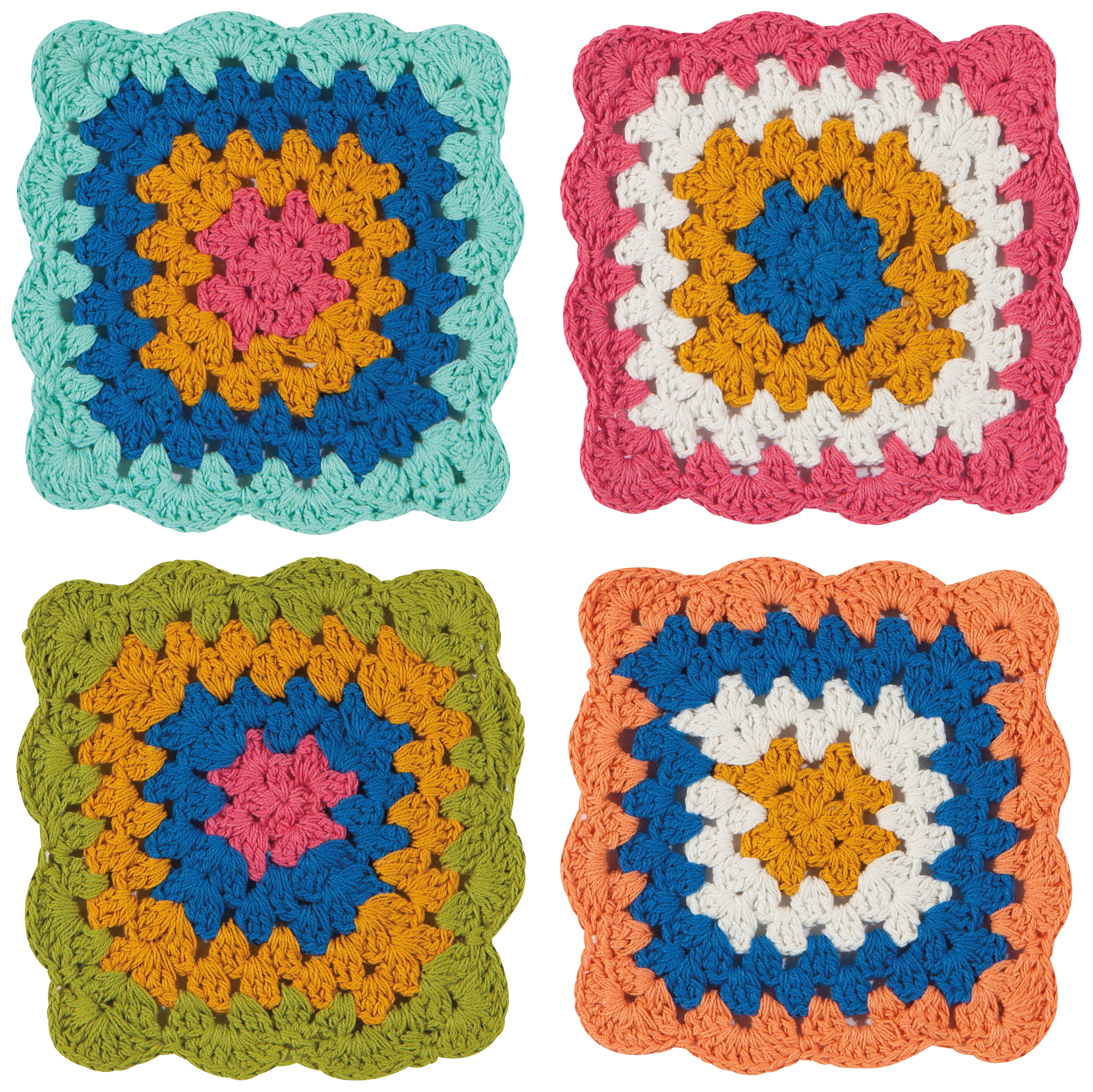 Loop de loop Crochet Coasters Set of 4