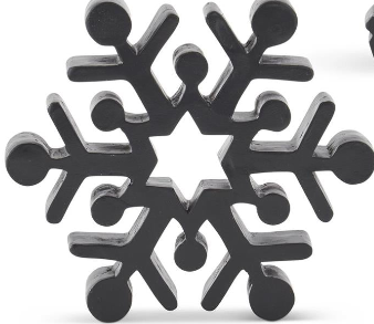 Matte Black Snowflake