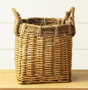 Wicker Basket Rope Handle