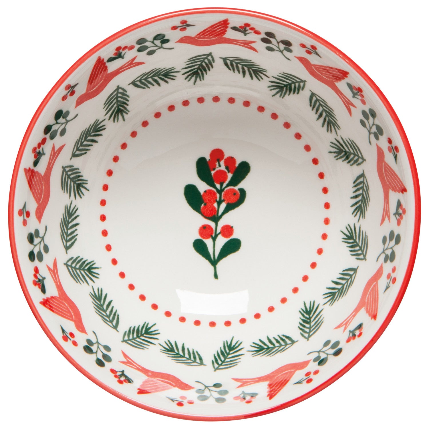 Winterberry Stamped Christmas Bowl 4 Inch