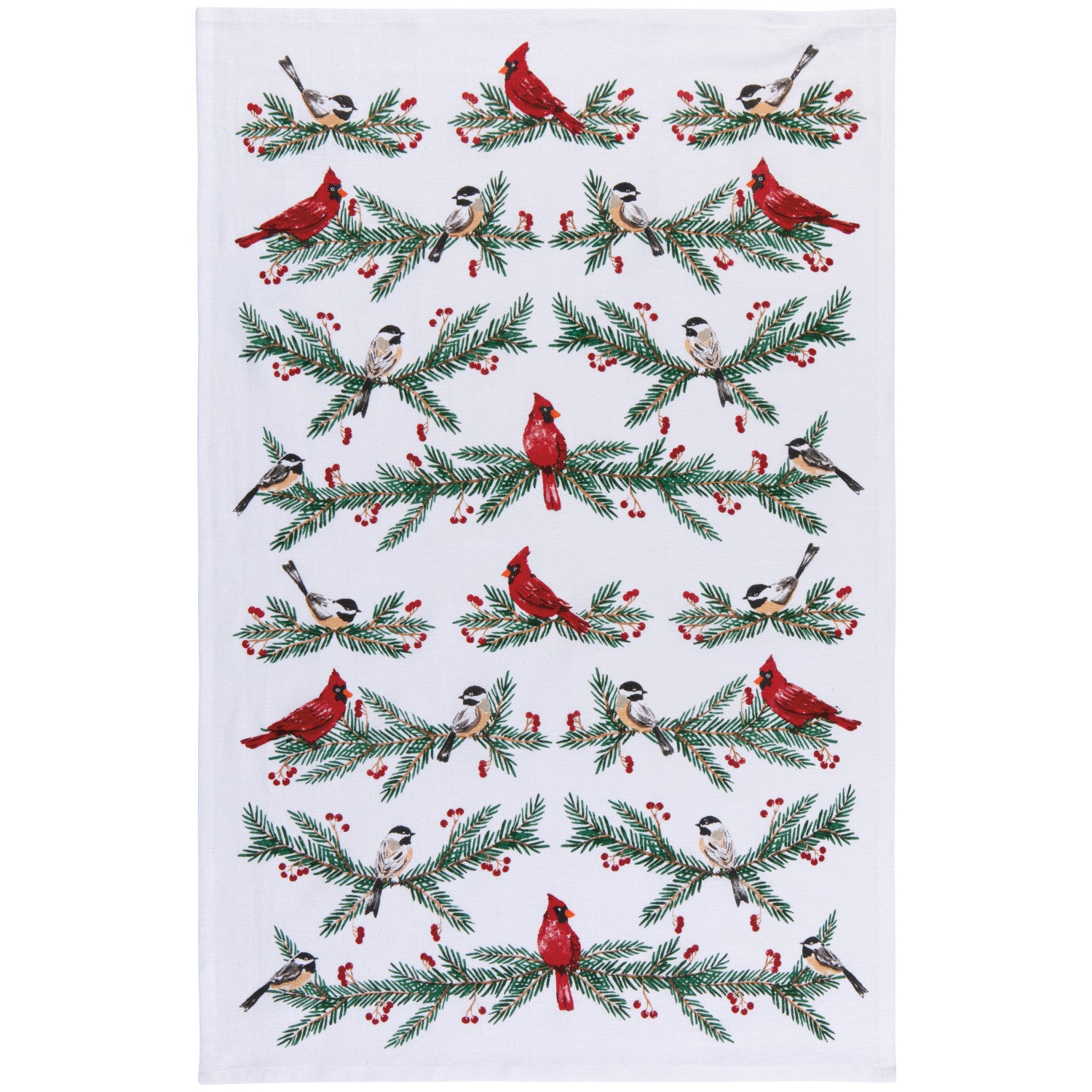 Birds & Boughs Christmas Floursack Towels Set 3