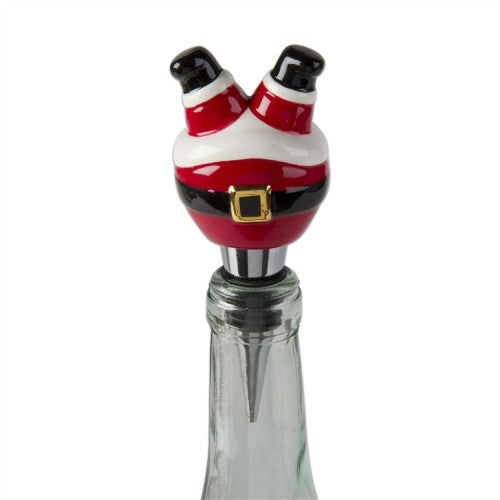 Bottle Stopper - Jolly Santa