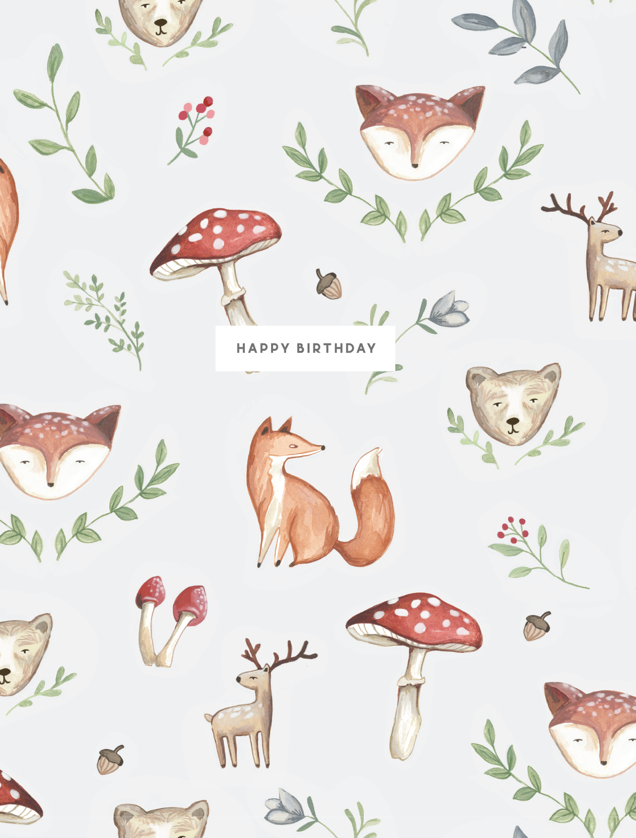 Woodland Birthday Greeting Card