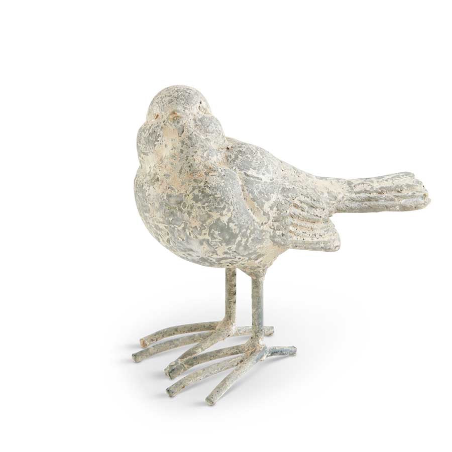 Distressed Grey Resin Bird - 4"