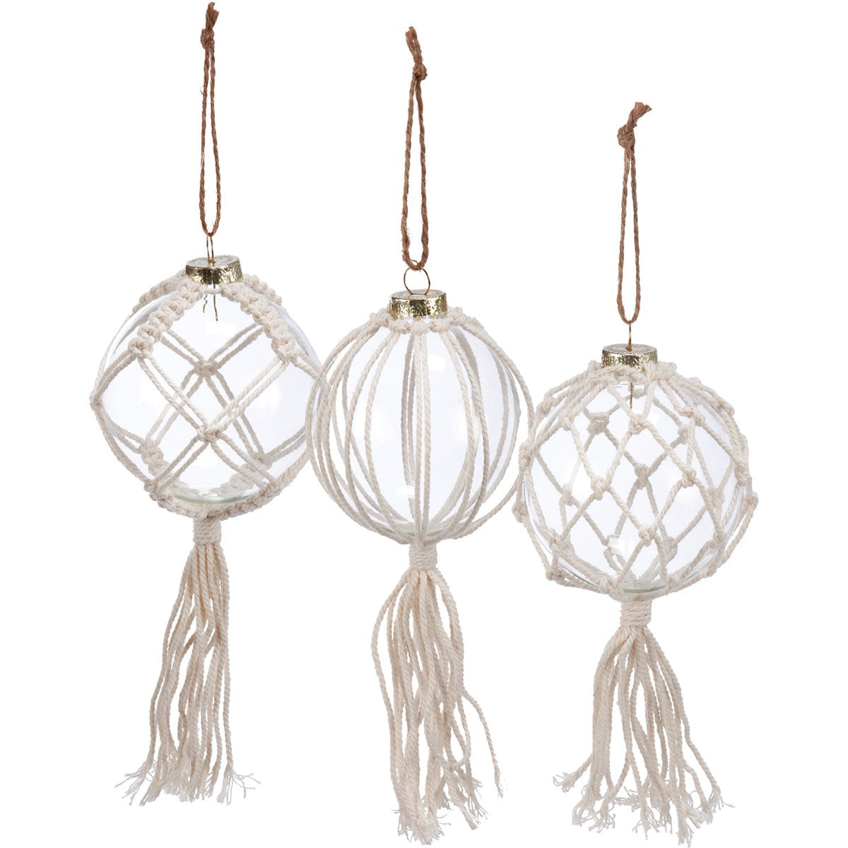 Macrame Balls - Ornament Set of 3