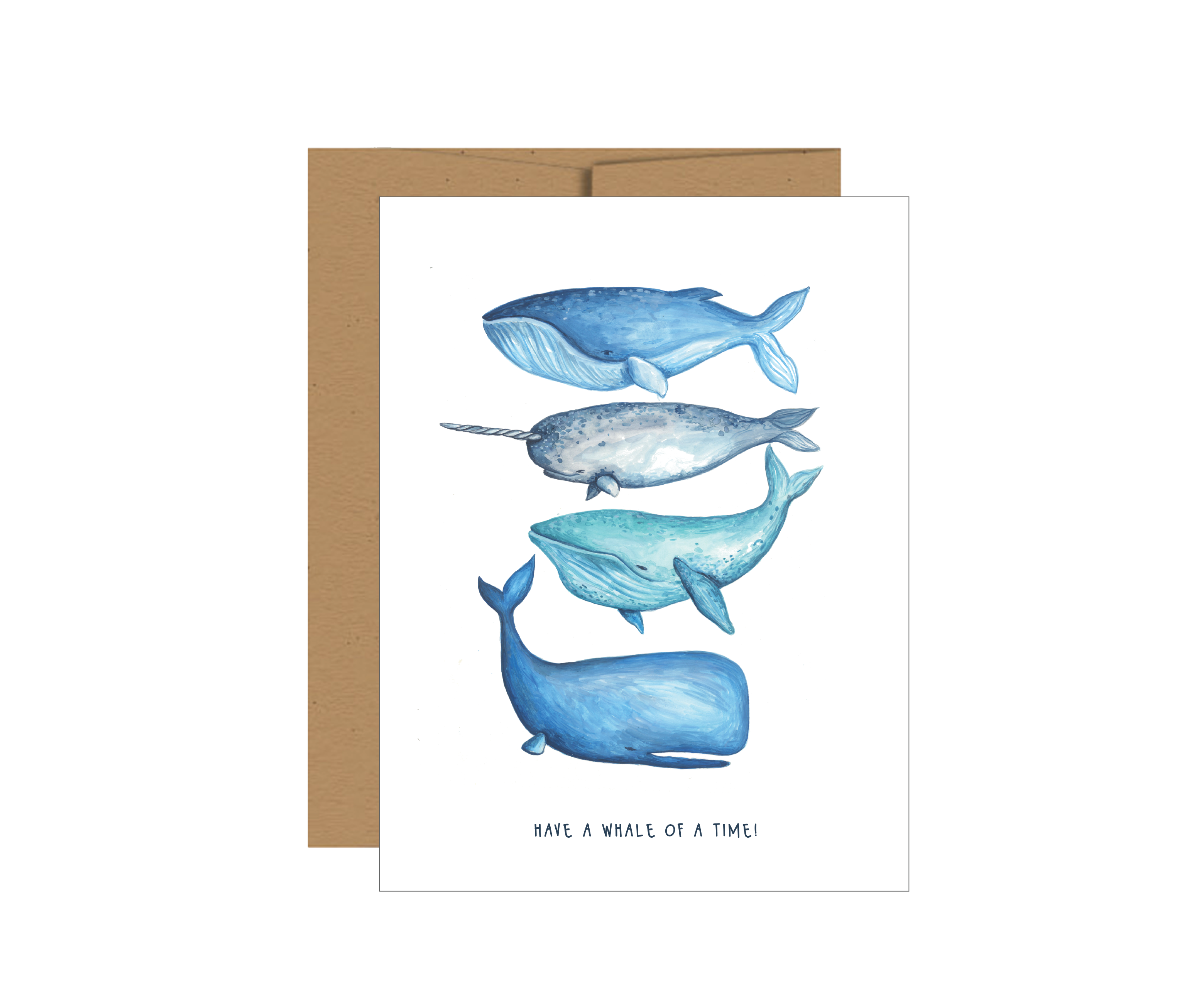 Whales Birthday Greeting Card