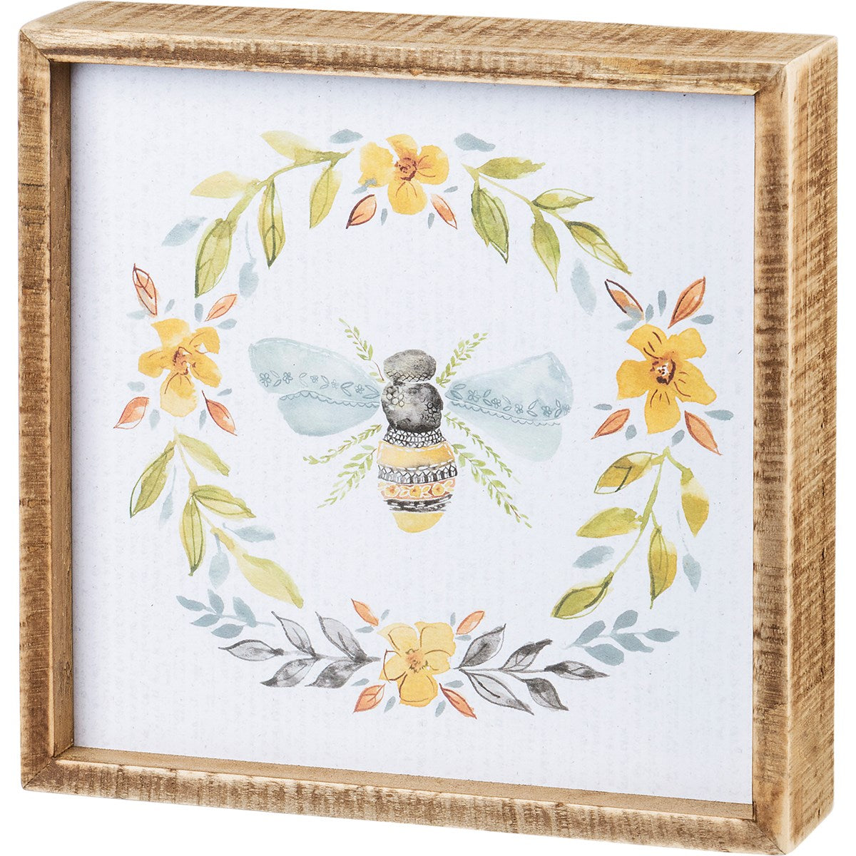 Bee Wreath Box Sign