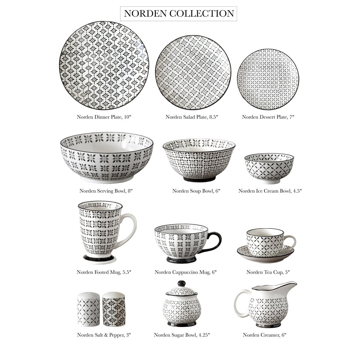 Norden Pattern Dishes