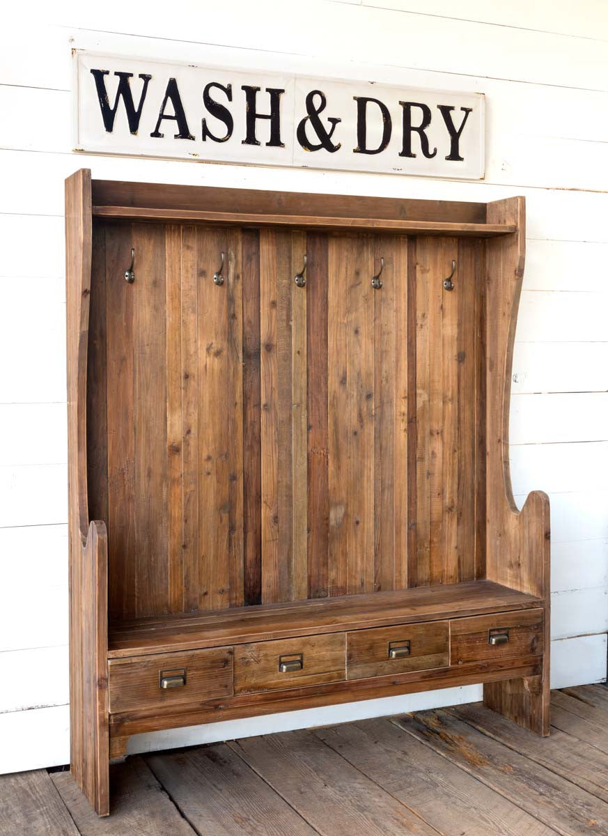 Wash And Dry XL Embossed Sign
