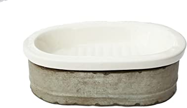 Tin and Porcelain Soap Dish